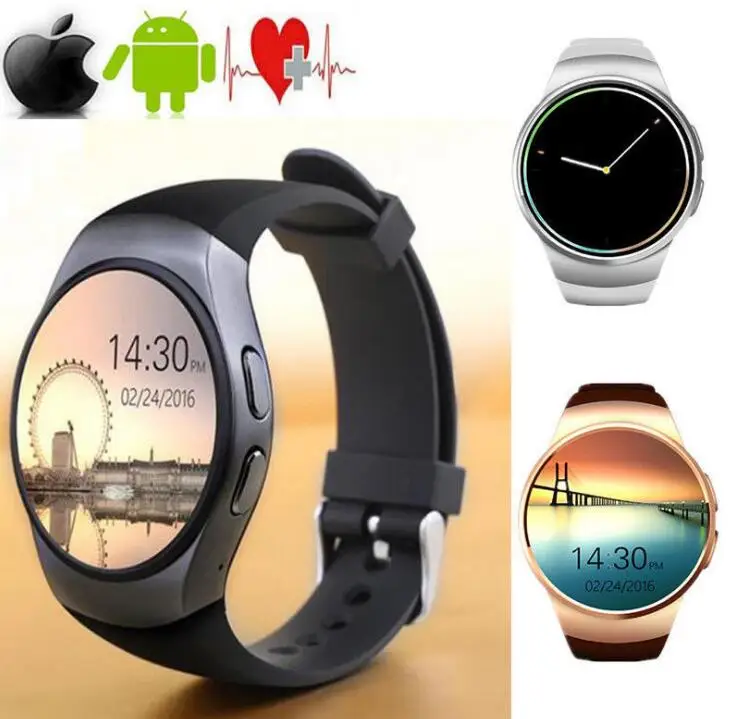 

KW18 Bluetooth Smart Watch Phone Full Screen Support SIM TF Card Smartwatch Heart Rate for apple IOS huawei Android