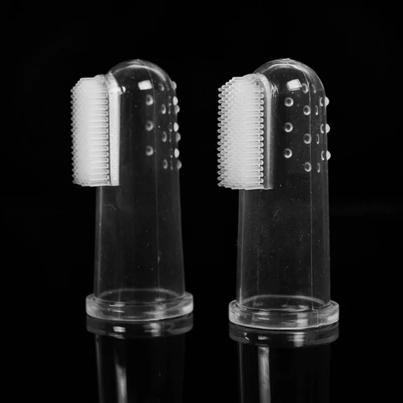 

Hot Sale Dog Puppy Brush Addition Bad Breath Tartar Dogs Cat Cleaning Supplies Teeth Care Super Soft Pet Finger Toothbrush