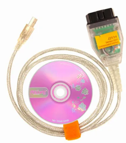 J2534 OBD OBD2 Diagnostic Cable For Honda HDS J2534 MVCI OBD2 OBDII Diagnostic Cable PCMScan running on ISO and VPW Scanner