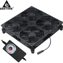 120 MM 4 ventilateurs de refroidissement Modem TV Box routeur de jeu Base de radiateur adaptateur de courant pour ordinateur portable refroidisseur Stand pour ASUS GT RT AC5300 