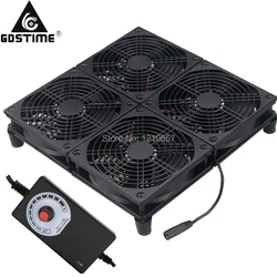 120 MM 4 ventilateurs de refroidissement Modem TV Box routeur de jeu Base de radiateur adaptateur de courant pour ordinateur portable refroidisseur Stand pour ASUS GT RT AC5300 