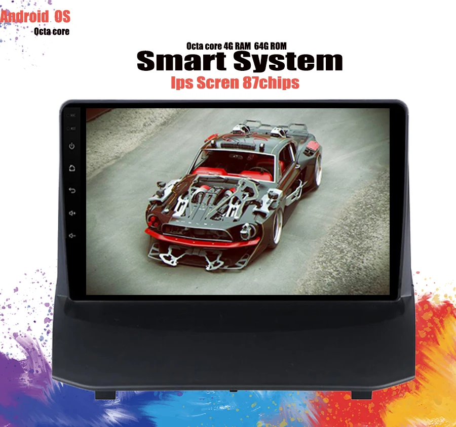 Восьмиядерный 1280*720 Android 10 0 автомобильный DVD GPS навигационный плеер Deckless стерео