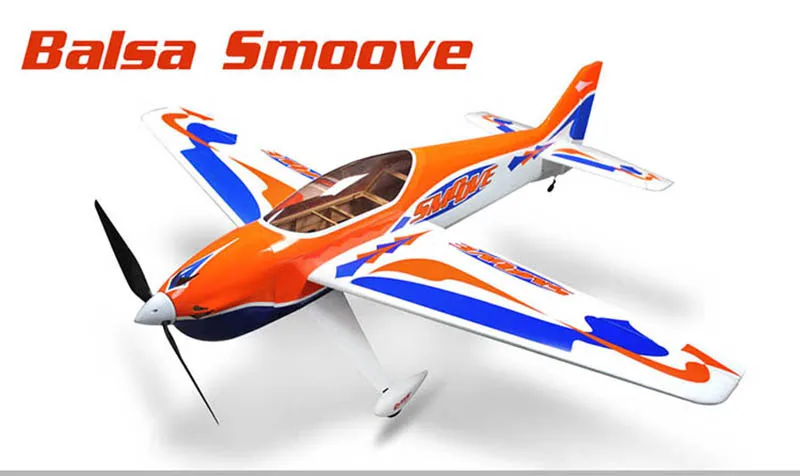 Dynam 1660 мм Balsa Smoove RC самолет комплект CF Пропеллер для модели W/O ESC двигатель TH03633