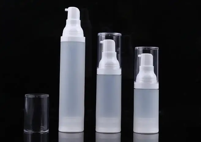 1pcs 20ml/30ml/50ml Frosted Airless Pump Vacuum Bottle Toiletries Container Refillable Plastic Travel Cosmetic Bottle