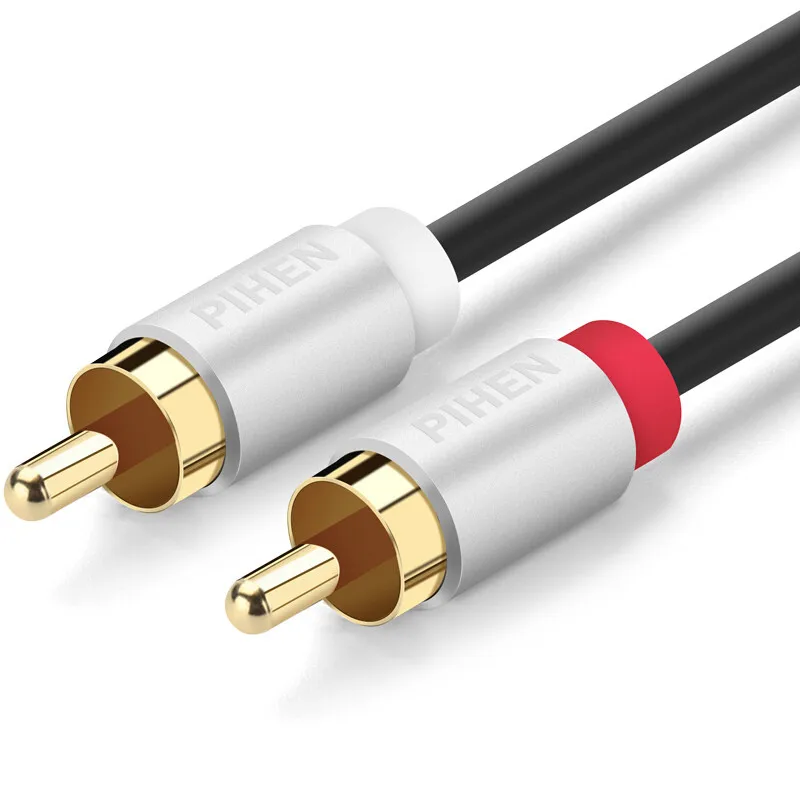 Pihen RCA Cable Male to Male Double RCA Red and white audio adapter