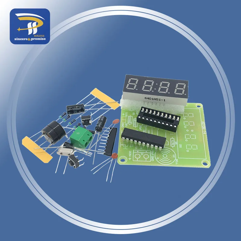 Цифровые 4 битные электронные часы STC12C2052 C51 комплект электронной продукции DIY