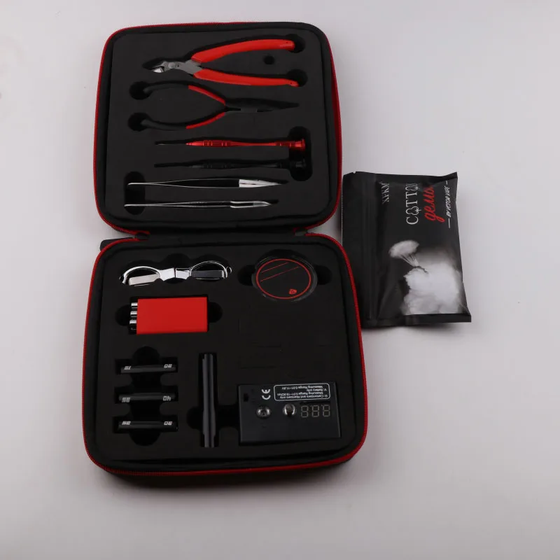 Skup XFKM V2 V3 DIY Kit All in One elektroniczny papieros Vape szczypce ceramiczne przewód ciepła szczypce torba na narzędzia 521 Mini Tab nożyczki
