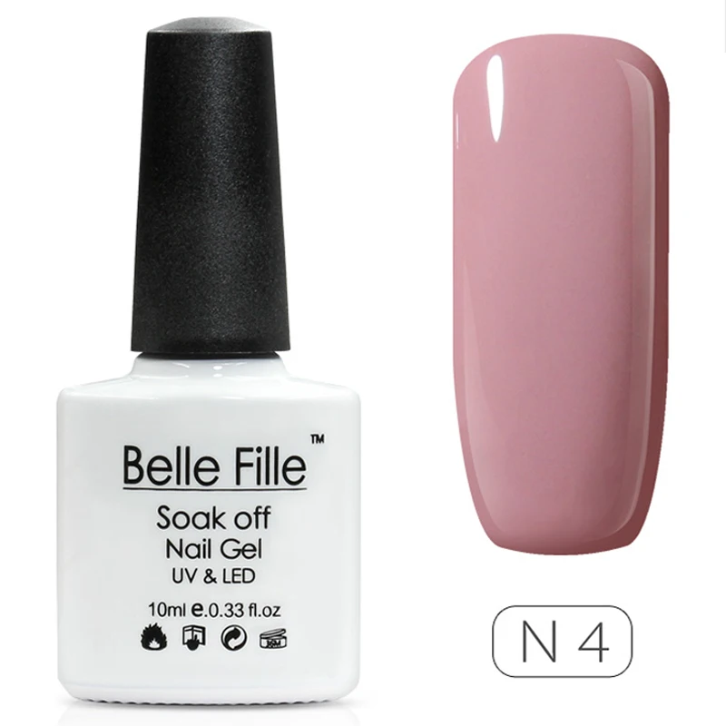 BELLE FILLE Nude Series Colors Gel Nail Polish UV 10ml Beige Soak Off Gel Polish Gel Lacquer Nail Art Vernis Semi Permanent N06