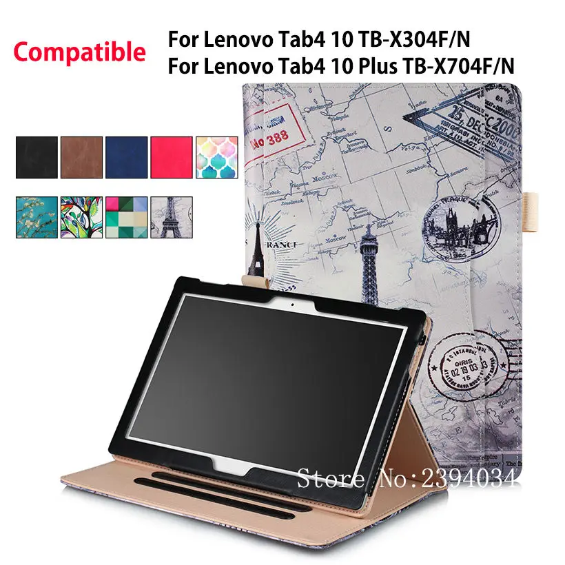 Чехол для Lenovo TAB4 Tab 4 10 ТБ X304L TB X304F/N Smart Cover For Plus X704L/N Funda Tablet Shell|smart cover|funda tabletcase for lenovo