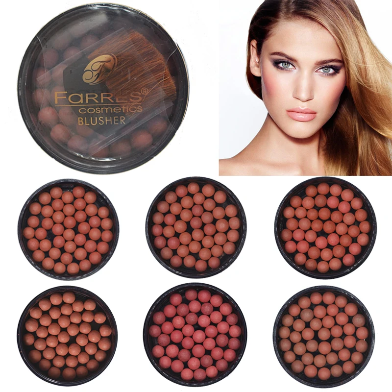 Farres Blush Palette Hot Makeup Blush Bronzer Long Lasting Natural Face Blush Bronzer Powder