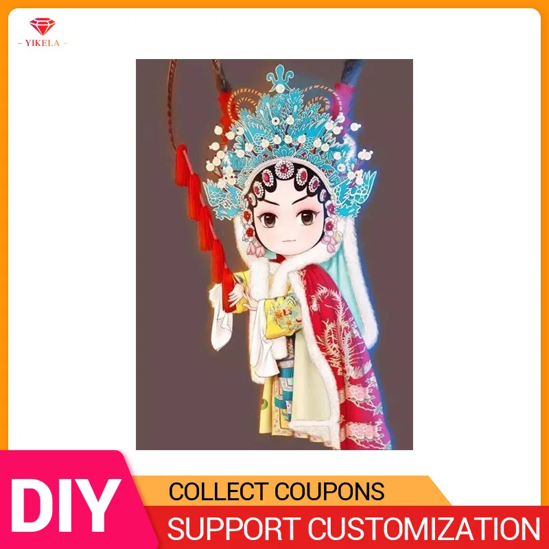 

YIKELA 5D DIY Full Round/Square Diamond Painting Home Decor Diamond Painting Embroidery