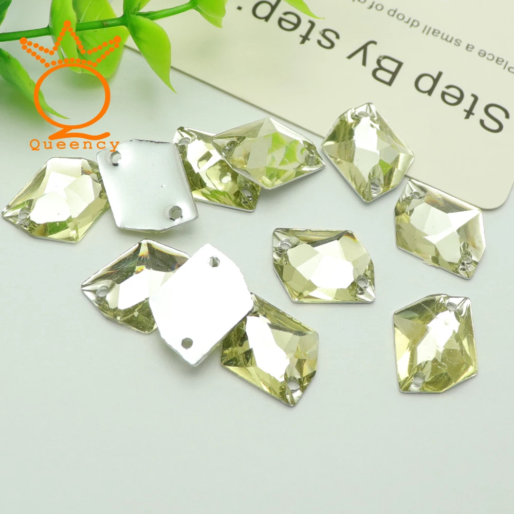 

13x16.5mm Flatback Rhinestones Sewing Crystal AB Rhinestones Applique Acrylic Strass For DIY Clothes Crafts 30pcs