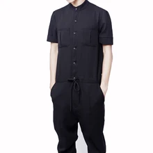 27-44 мужская одежда GD стилист волос модные брюки с коротким рукавом комбинезон повседневные Комбинезоны большого размера Костюмы певицы