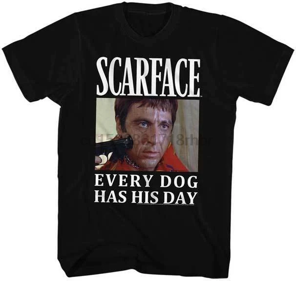Scarface Тони Монтана пистолет в лицо лицензионный для взрослых Футболка