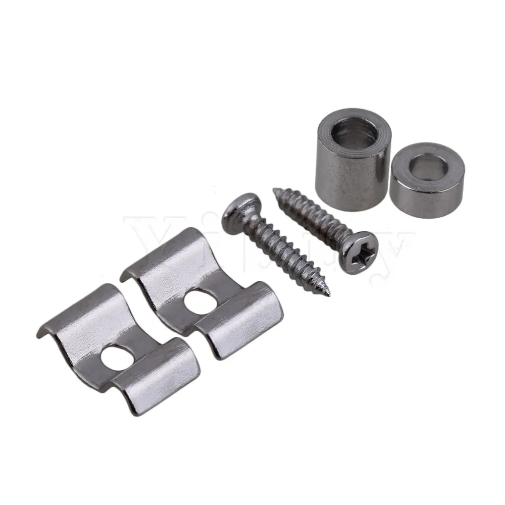 Yibuy Chrome Guitar String Tree Guide Retainer Spacer Screw in Guitar 