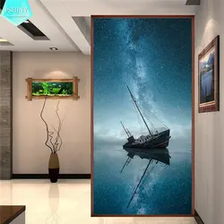 Pshiny 5D DIY Алмаз вышивка Star Ocean корабль пейзаж фото полный мозаика расшитые стразами с квадратной алмаз живопись Крест стич
