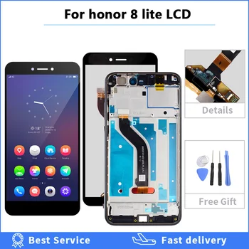 

lcd For HUAWEI Honor 8 Lite Display Touch Screen For Honor 8 Lite LCD Diaplay Digitizer Assembly with Frame PRA-TL10 PRA LX1 LX3