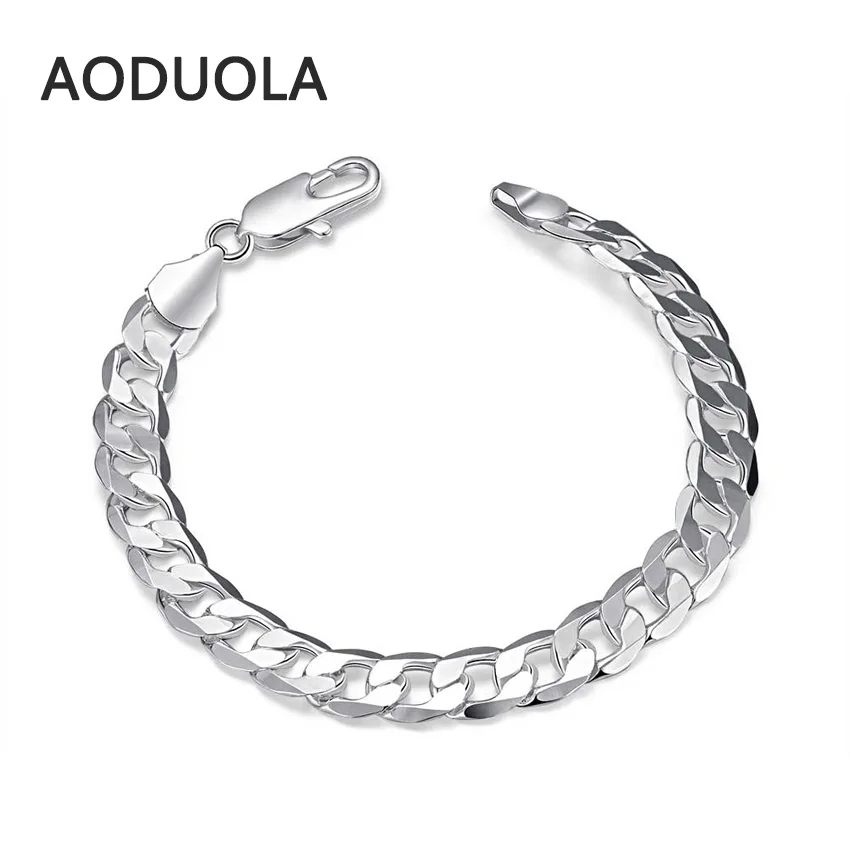 20CM Punk Style Silver plated Bracelets Chain Hip hop DIY Metal Charms European Charm Cool Bracelet For men jewelry gift for him 20CM Punk Style Silver plated Bracelets Chain Hip hop DIY Metal Charms European Charm Cool Bracelet For men jewelry gift for him