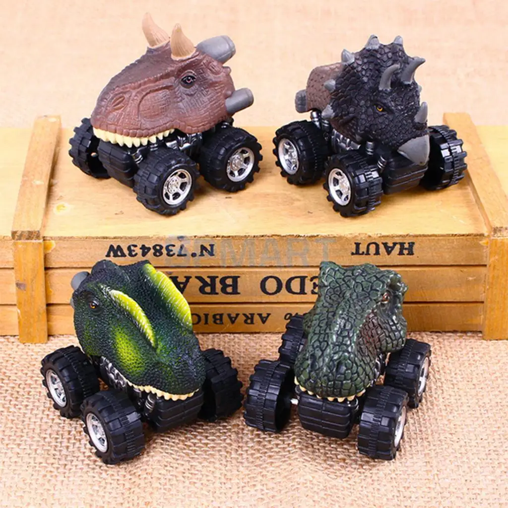 5 Patterns Vivid Animal Dinosaurs Figures Model Pull Back Cars Vehicle Jurassic Toys Kids Children Baby Cool Play Gift