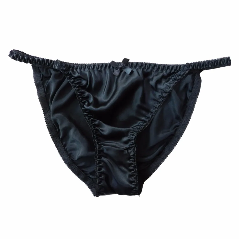 Panasilk 8 шт 100% чистый шелк женские стринги бикини трусики Размер s m l xl 2XXL|bikini