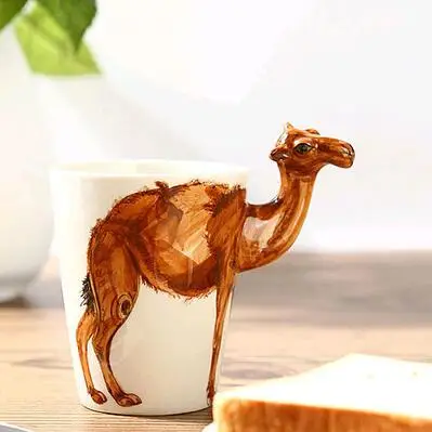 Креативная кружка с 3d рисунком животных керамическая кофейная чашка пивная