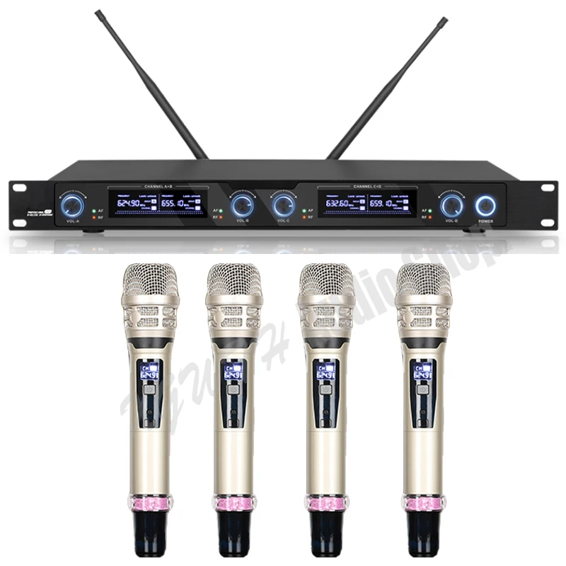 Wireless Microphone System Professional Microphone 4