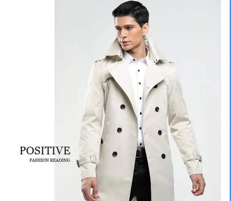 AIMENWANT модный двубортный Тренч мужской дизайн приталенный Бизнес Повседневная Верхняя одежда размера плюс пальто на заказ Тренч дешево