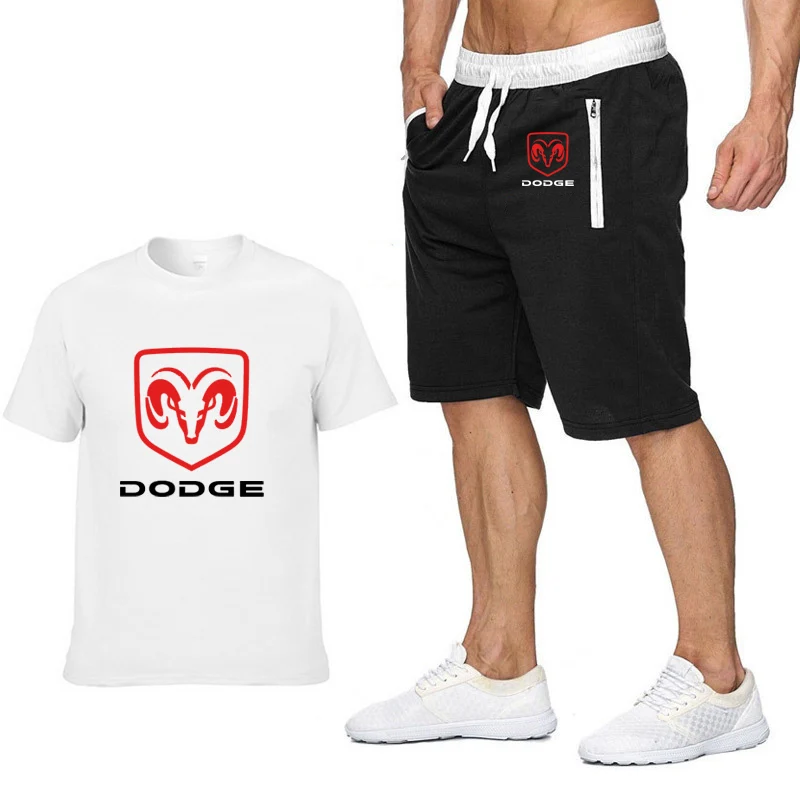Мужская футболка с коротким рукавом Dodge Car Logo, летняя мужская футболка в стиле хип-хоп, Harajuku, футболка, высокое качество, хлопковые футболки, шорты, костюм, спортивная одежда - Цвет: 801