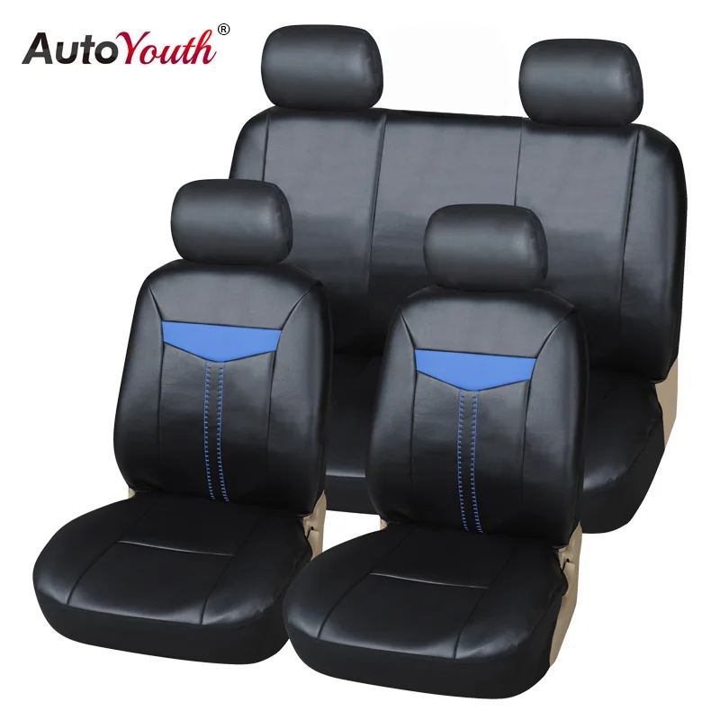 PU Leather Seat Covers Automotive Universal Set Airbag Compatible