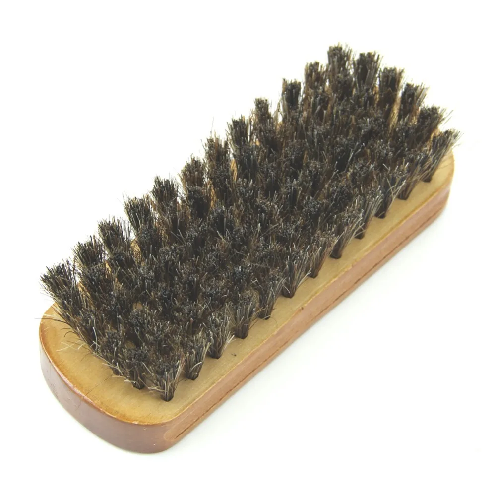 Средний деревянный конский волос щетинки для обуви полирующая кисть для ухода за ботинками чистый воск
