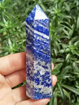 

Natural lapis lazuli quartz crystal wand point healing