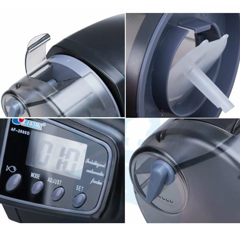 Aquarium Timing Automatic LCD Feeders Auto Timer Feeding AF-2009D AF-2005D AF-2003 for Fish Tank Pet Feeding Dispenser  (9)