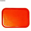 New 10*14" Rectangle Environmentally Friendly Plastic Fast Food Tray Restaurant Trays Serving Tray Kitchen Bar Dinnerware 4