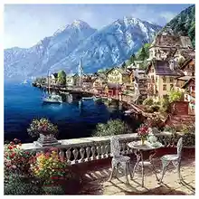 Горячая Распродажа, сделай сам, масляная краска, набор для рисования по номерам, изображение, рисунок на холсте, ручная раскраска, рукоделие и шитье, океан