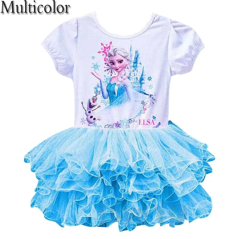 Лидер продаж, новая детская одежда принцессы для девочек платье Анны и Эльзы для маленьких девочек, платье для крещения, костюм Эльзы для костюмированной вечеринки для девочек от 3 до 8 лет