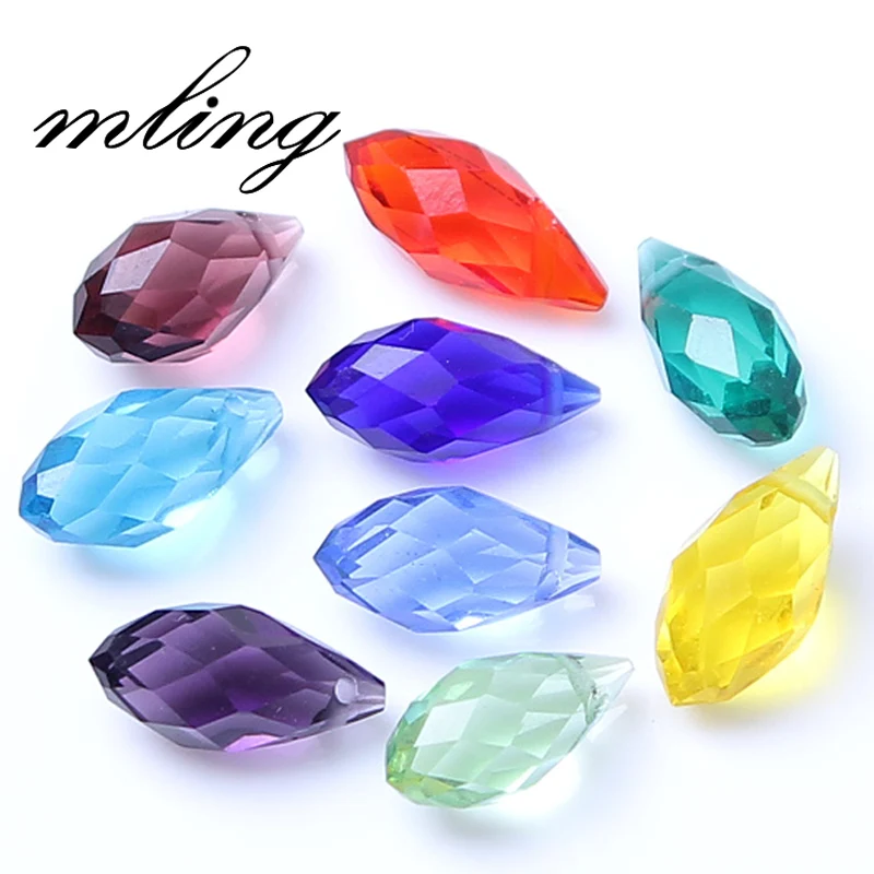 

Mix Colorful Austrian Waterdrop Crystal Beads for Jewelry Making Women DIY Briolette Faceted Glass Beads Wholesale