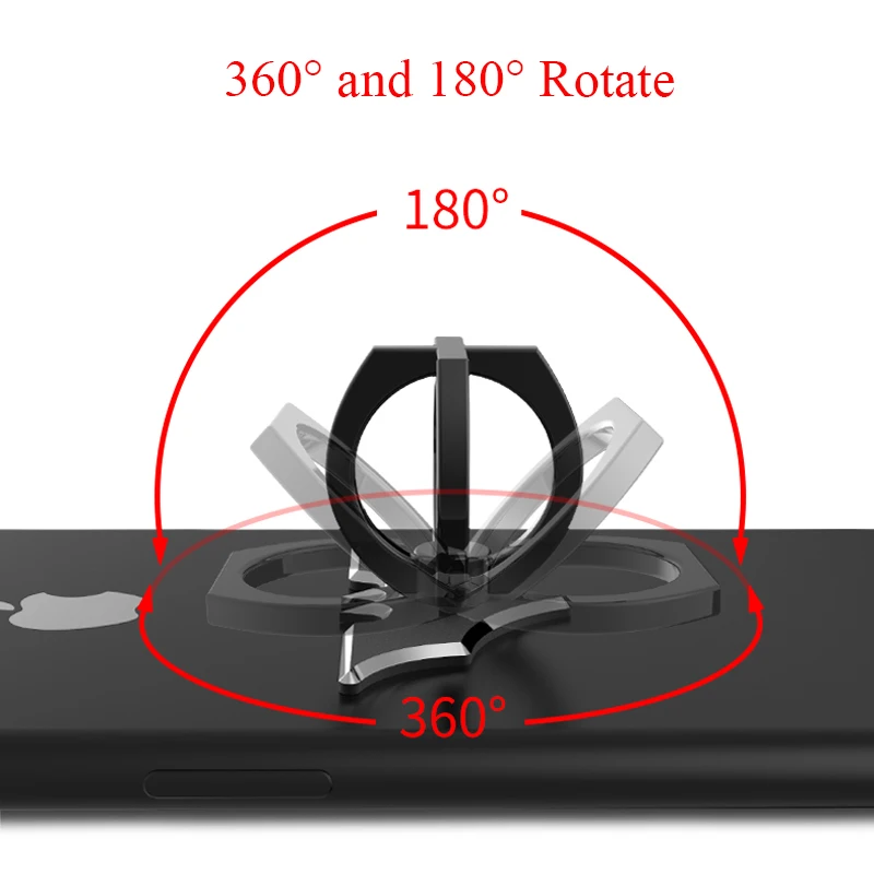 Mobile Phone Holder Repeated Stick Metal Aluminum 360 Rotating Portable Universal Cell Phone Tablet PC Stand Finger Ring Holder