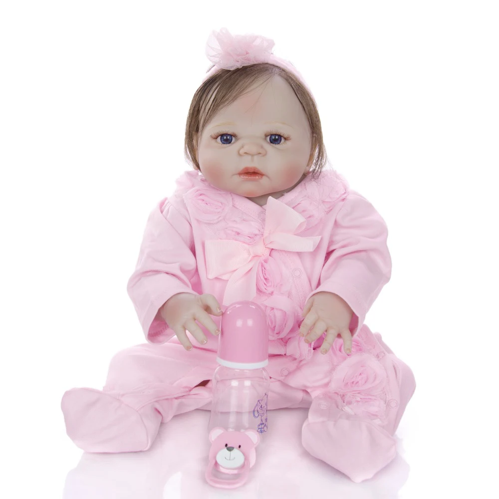 Bebes reborn настоящая девочка NPK полный корпус силикон reborn baby doll игрушки для детей подарок купать кукла boneca reborn силикон completa