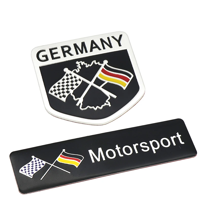 Мода Германия Флаг коллекция Deutsch качество 3D алюминий автомобиля Автомобильный значок эмблема 3 м Стикеры для BMW Audi автомобиль mercedes