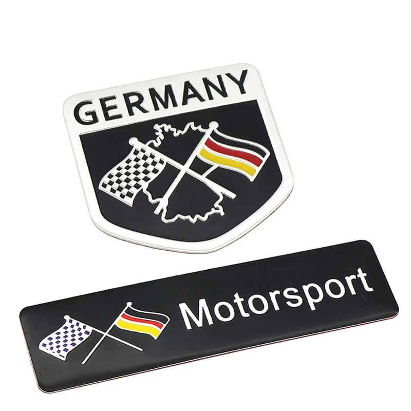 

Fashion Germany Flag Collection Deutsch Quality 3D Aluminum Car Auto Badge Emblem 3M Sticker for BMW Audi Mercedes Car Styling