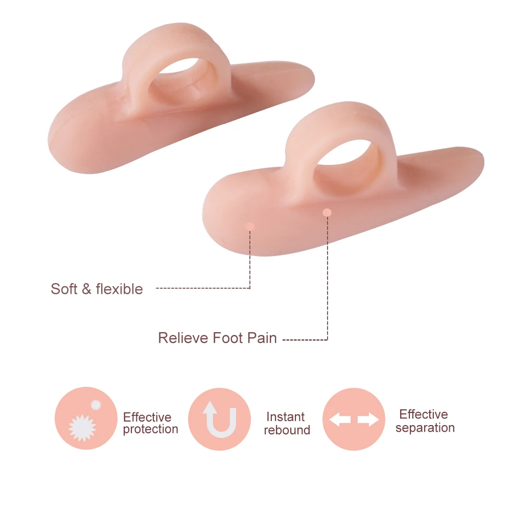 

1pair Overlapping Toe Bending Correction Of Hallux Valgus Brace Hammer Toe Partial Toe Hammertoes Points Separating Means C1426