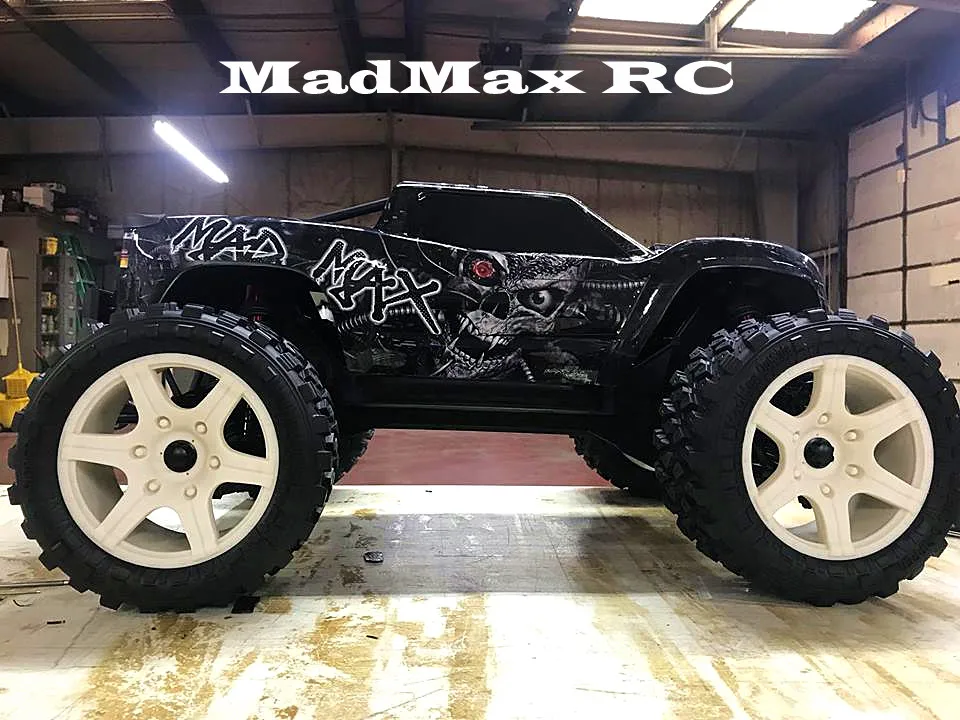 

Madmax wide wheel light tire with adapter nut for 1/5 rc truck traxxas x-maxx