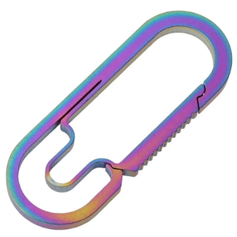 Edc карабин для активного отдыха и кемпинга титановый сплав брелок для ключей защелкивающиеся крючки - Цвет: Muti