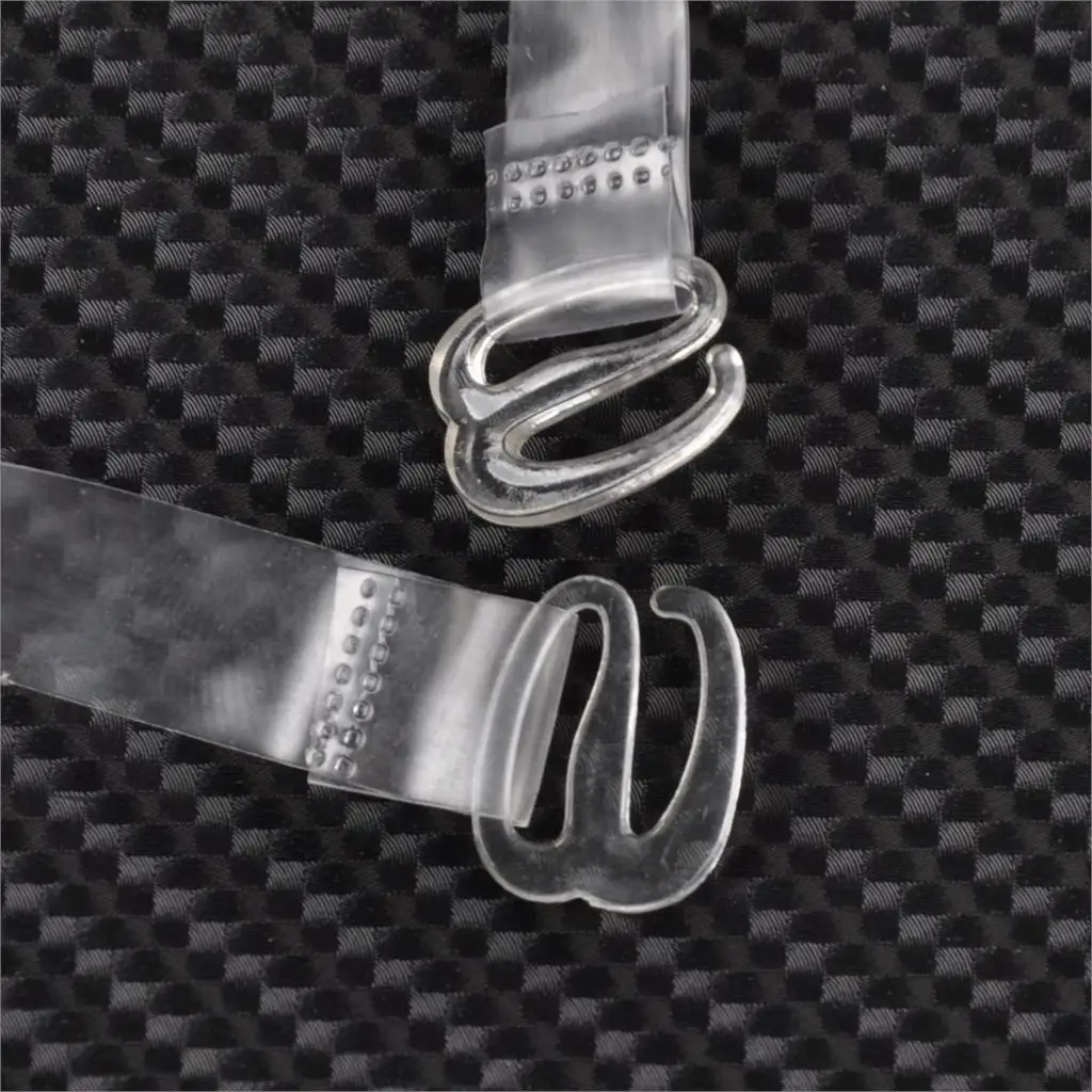  New 6 Pairs Ladies Bra Shoulder Straps Invisible Clear Transparent