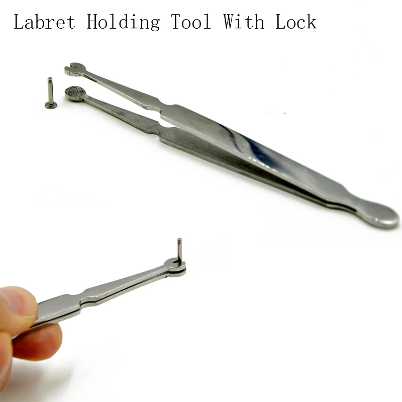 

Showlove-1 pc 316L Surgical Steel Labret Tool With Lock Body Piercing Tool