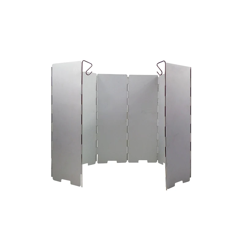

10 Plate Foldable Stove Windshield Outdoor Camping Cooking Gas Stove Wind Shield Picnic Cookware Windbreak Camping Equipment