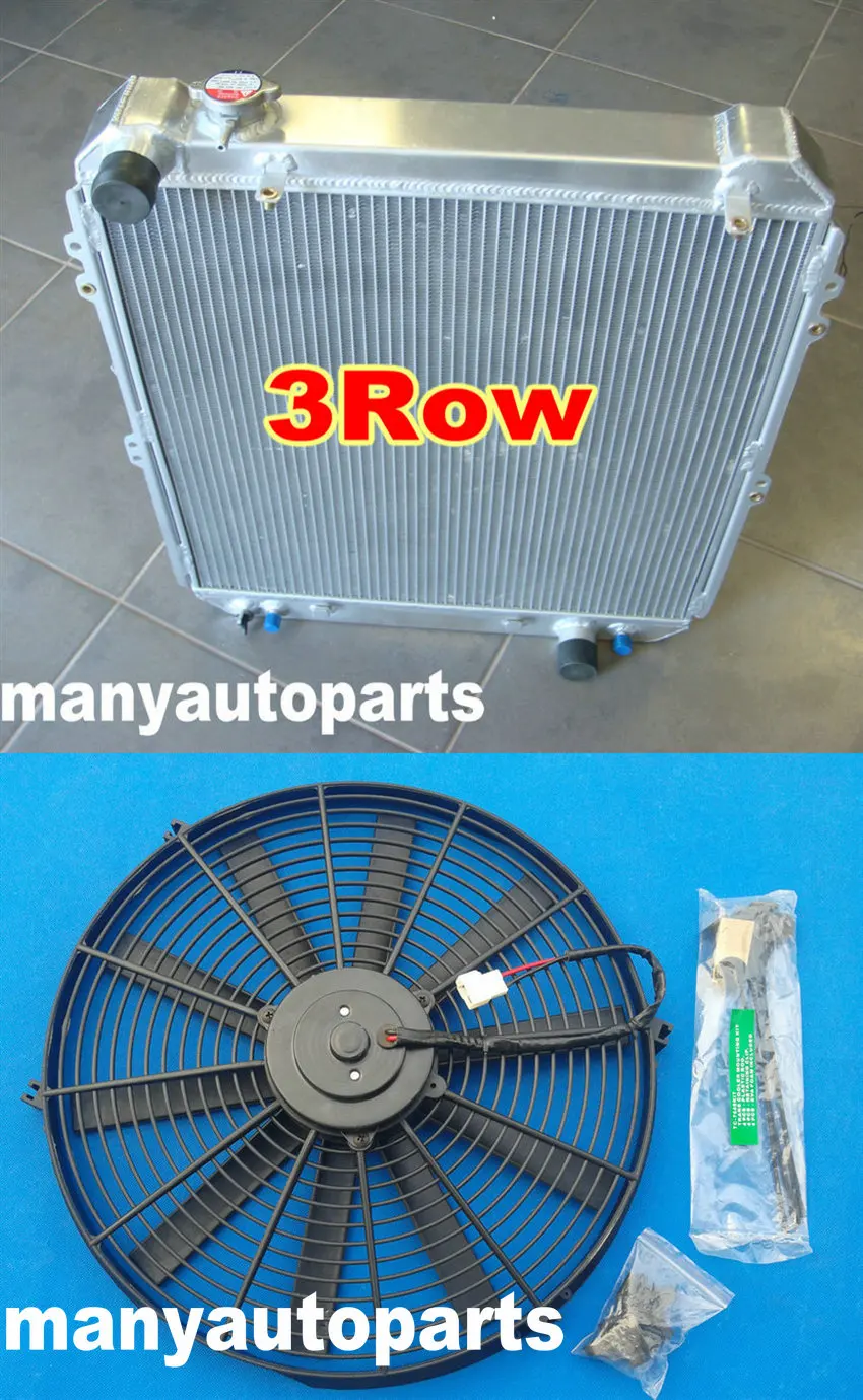 3 Row Aluminum Radiator for TOYOTA Hilux Surf KZN130 1KZ-TE 3.0TD AT//MT 93-96