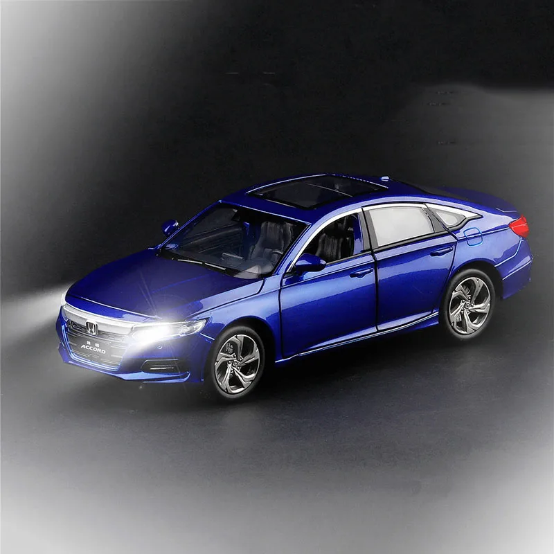 1/32 Honda Accord 10-го поколения Модель игрушечных автомобилей светильник звук оттягивать литье под давлением металлические Литые Автомобильные игрушки - Цвет: Синий