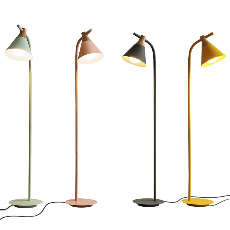 Современный минималистичный креативный напольный светильник в скандинавском стиле, напольный светильник для спальни, цветной напольный светильник