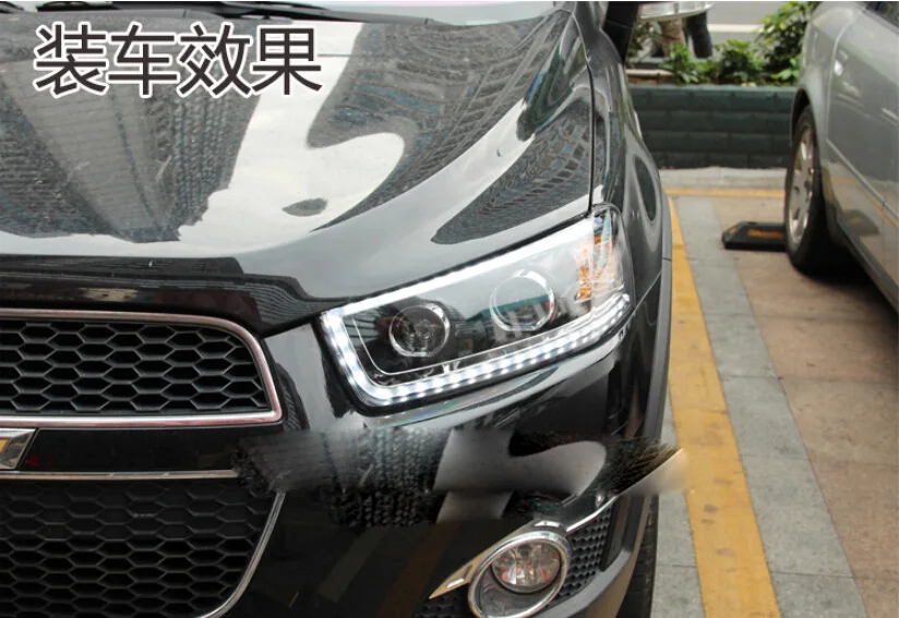 

2pcs Bumper lamp for chevrolet Captiva Headlight 2011 2012 2013year DRL Bi Xenon Lens HI LO HID Fog Lamp Captiva Taillight LED